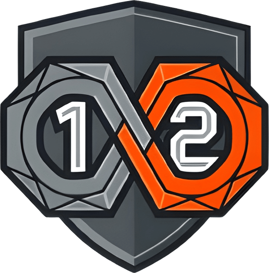 12 Loop logo: a shield holding an infinity loop formed by the digits 1 and 2